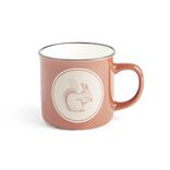 Mug motif &eacute;cureuil en fa&iuml;ence marron 320ml