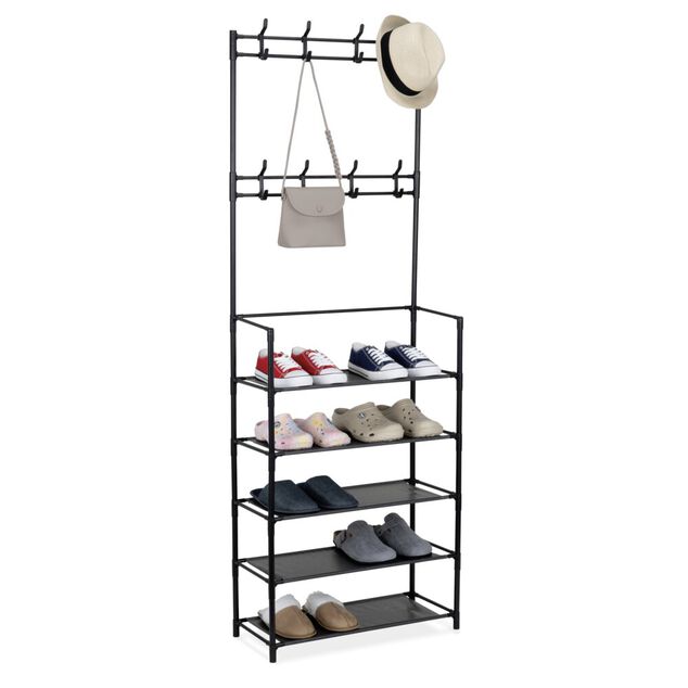 Range chaussures m&eacute;tal noir 60x26xH172cm
