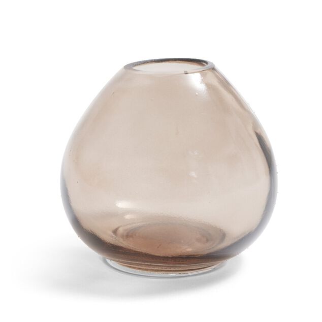 Soliflore rond verre rose &Oslash;8,5xH7,7cm
