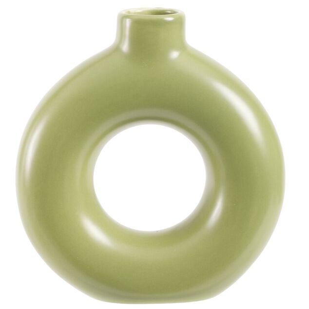 Vase c&eacute;ramique blanc H15cm