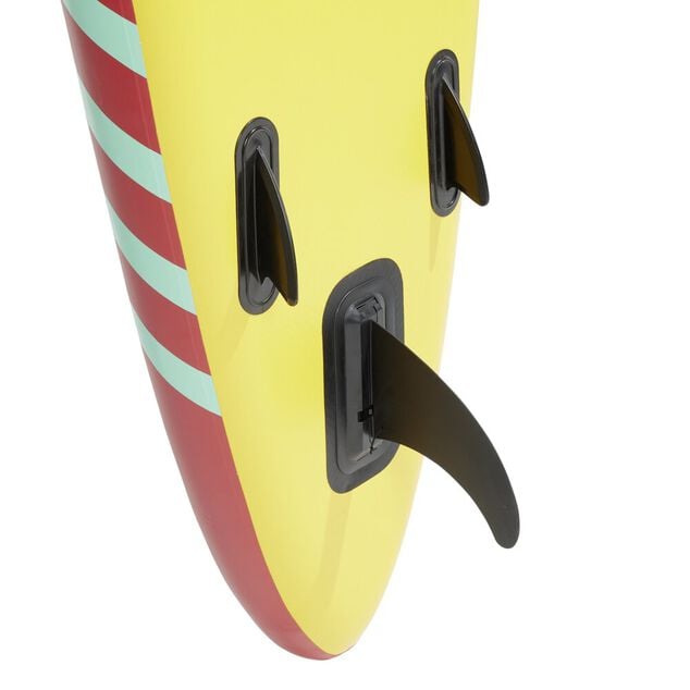Planche paddle gonflable 1 personne plastique jaune et vert 365x76x&Eacute;p15cm
