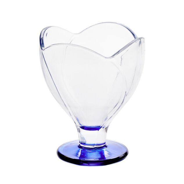 Coupe &agrave; glace 26cl forme tulipe verre transparent et socle color&eacute; (3 mod&egrave;les)