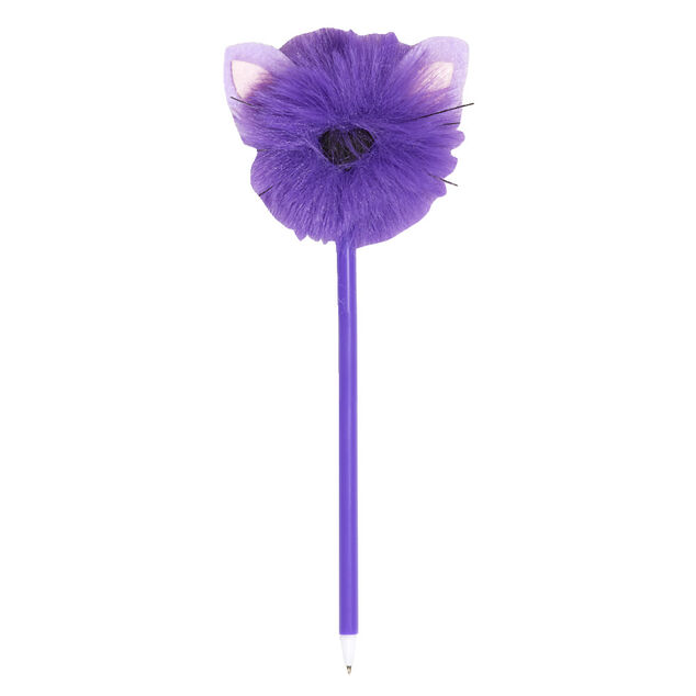 Stylo chat pompon - 3 coloris