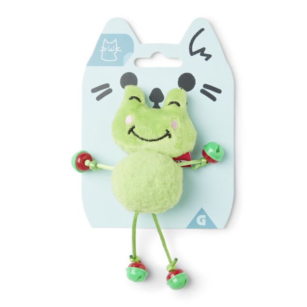Jouet pour chat forme grenouille avec grelot