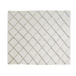 Tapis rectangulaire coton tuft&eacute; beige 120x170 cm