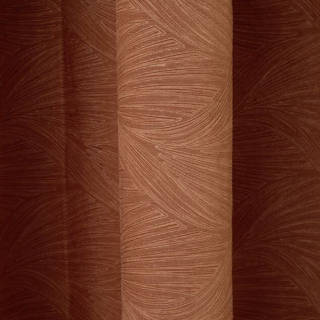Rideau &agrave; oeillets emboss&eacute; polyester uni 140x240cm (3 mod&egrave;les)
