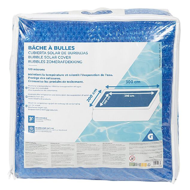 B&acirc;che &agrave; bulles rectangulaire 260 x 180 cm