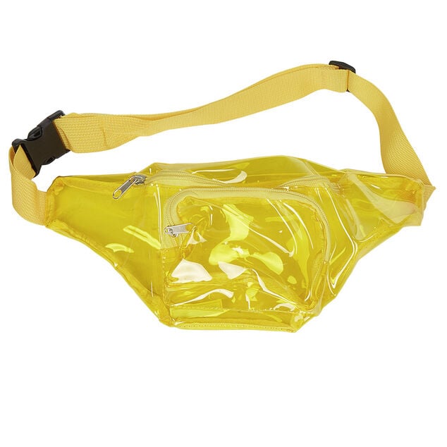 Sac banane jaune transparent en pvc
