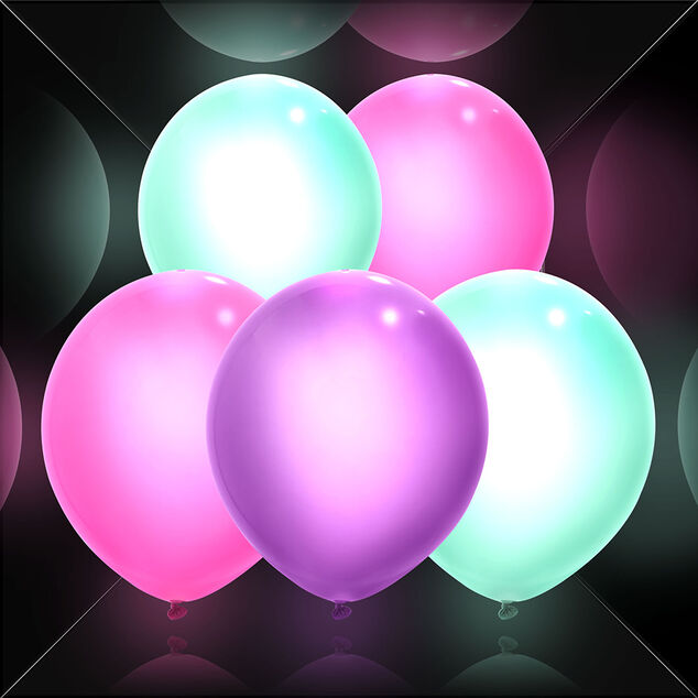 Ballon lumineux LED 3 couleurs 5 pi&egrave;ces