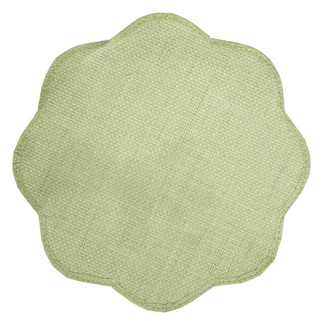 Set de table forme fleur papier tiss&eacute; pastel uni &Oslash;38cm (3 mod&egrave;les)