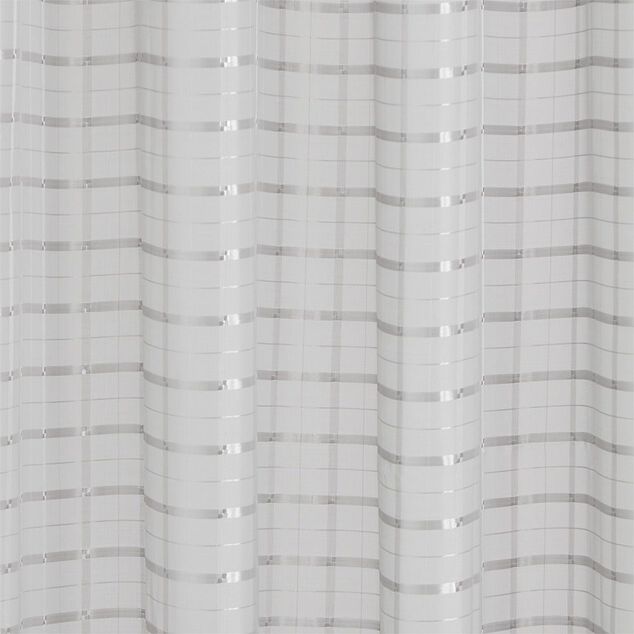 Voilage &agrave; motif rayures effet perle 140x240 cm