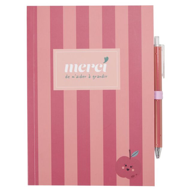 Carnet de notes remerciement Merci pour cette ann&eacute;e 19x22cm (3 mod&egrave;les)