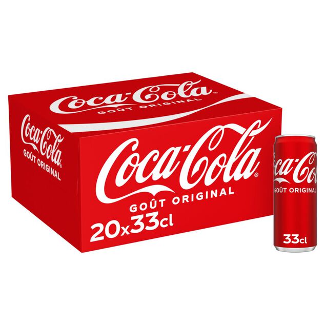Boisson Coca-Cola Original Pack de 20 canettes 33cl