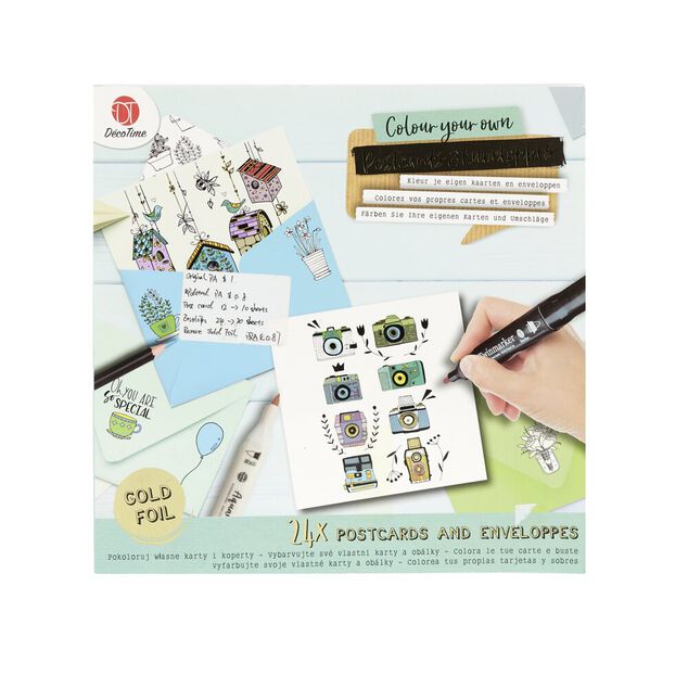 Carte et enveloppe en papier 27,5x27,5