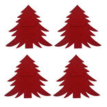 Porte-couverts en feutrine rouge x4