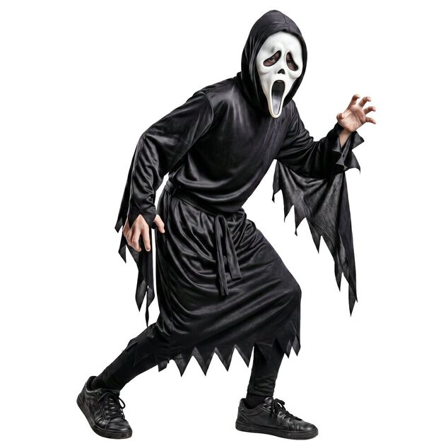 D&eacute;guisement Halloween enfant Scream Ghostface polyester noir 4/6ans