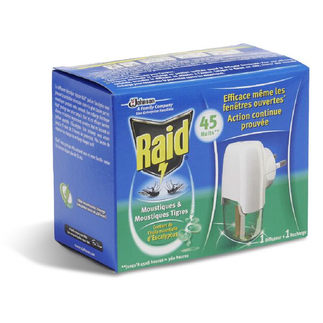 Diffuseur &eacute;lectrique liquide RAID 45 nuits
