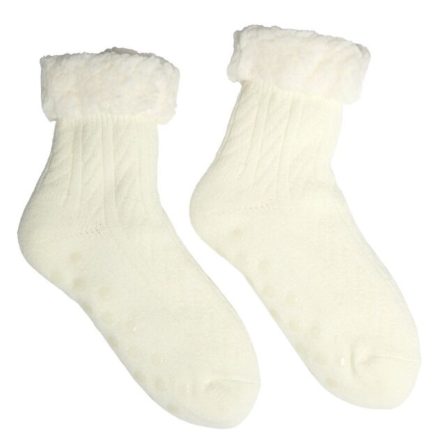 Chaussettes polaires femme beiges Taille unique
