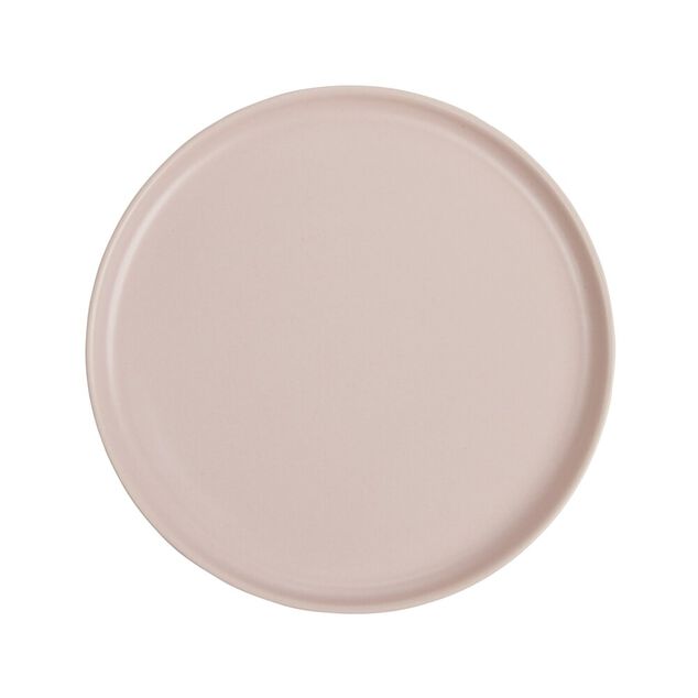 Assiette &agrave; dessert ronde Nordic porcelaine rose &Oslash;22cm