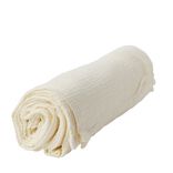 Plaid bleu uni 100% coton 150x120cm