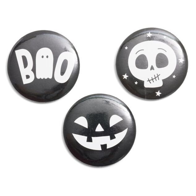 Lot de 3 badges Halloween