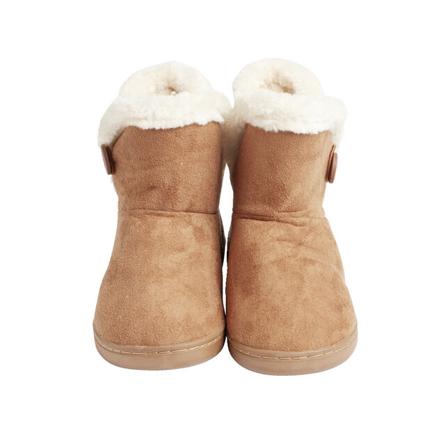 Chaussons bottes fourr&eacute;es femme marron T36 &agrave; T42
