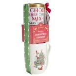 Coffret mug Noël 330ml avec biscuits et boîte métallique (3 modèles)