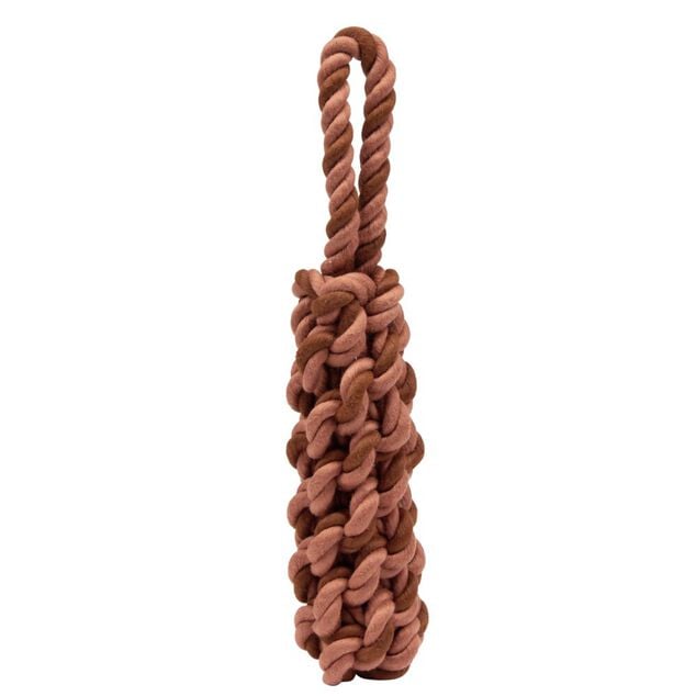 Jouet pour chien 5 pi&egrave;ces corde, balle, plaid, peluche &eacute;cureuil marron 22x30x10cm