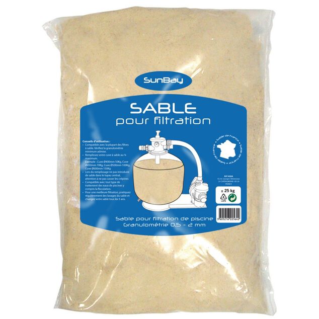 Sac de sable de filtration pour piscine 25 kg