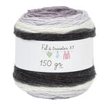 Pelote de laine toupie ton gris 510m