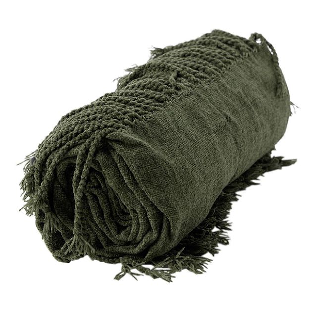 Plaid &eacute;charpe 130x150cm vert