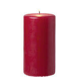 Bougie pilier rouge &Oslash;7xH13,5 cm