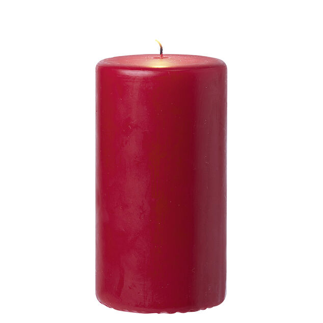 Bougie pilier rouge &Oslash;7xH13,5 cm
