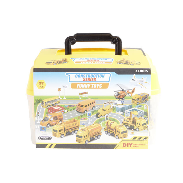 Voiture avec tapis dans valisette 37 pièces (3 modèles)