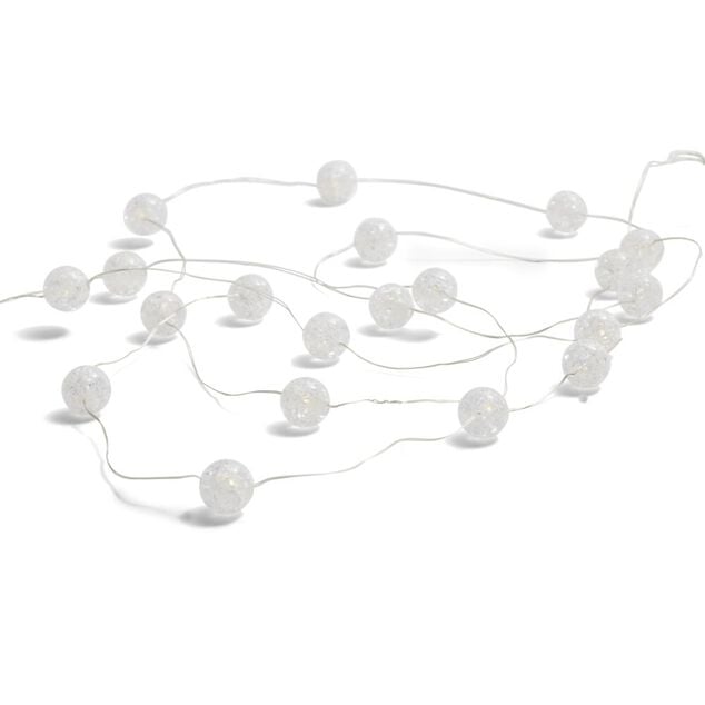 Guirlande lumineuse 20 LED blanc chaud 2,2m
