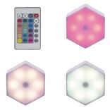 Lampe LED adhésive forme hexagone x3
