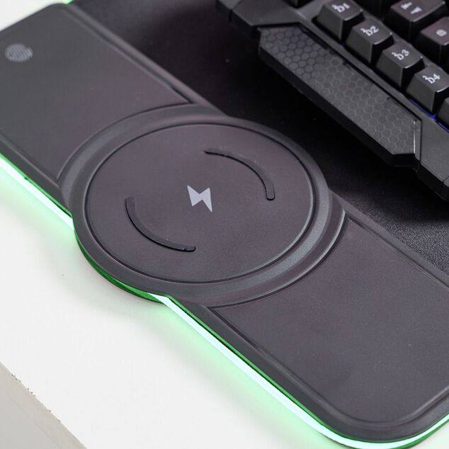Tapis de souris lumineux avec chargeur induction 80x30cm