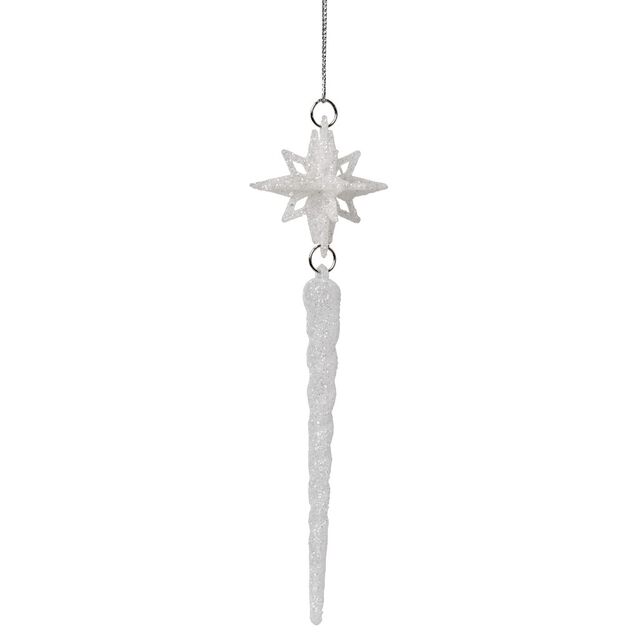 Suspension de No&euml;l &Eacute;toile avec forme stalactite gla&ccedil;on