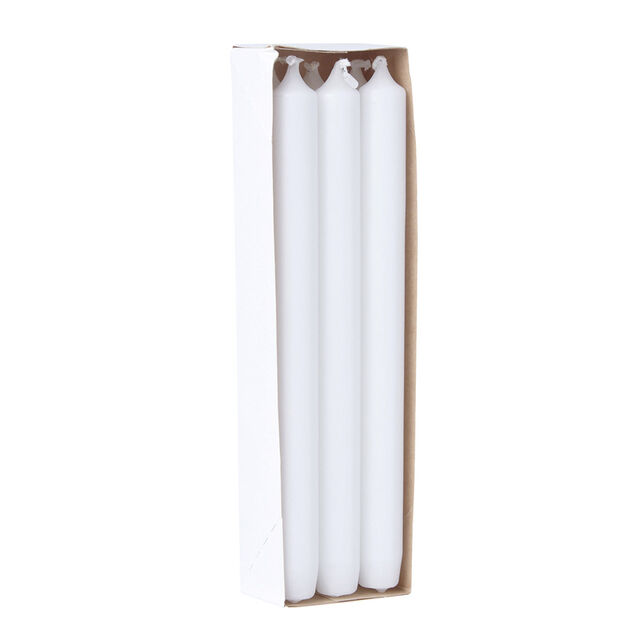 Bougie chandelle blanche &Oslash;2xH25 cm x6