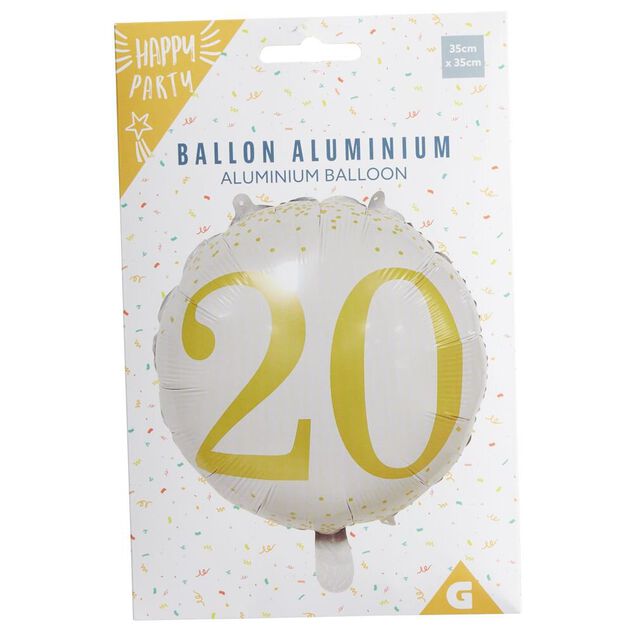 Ballon alu 20 ans Ø46cm