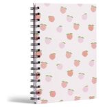Carnet spirale A5 à lignes thème fruit pêche 160 pages