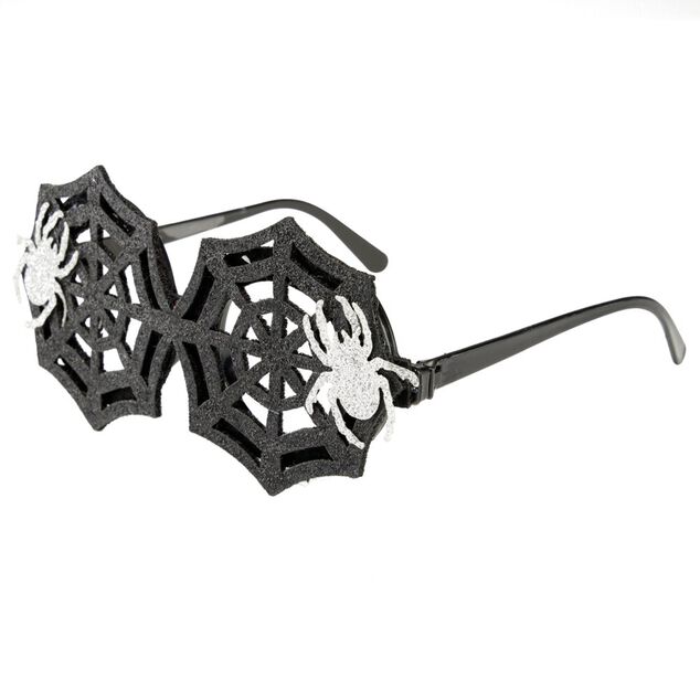 Lunettes femme fantaisie Halloween toile d'araign&eacute;e noir