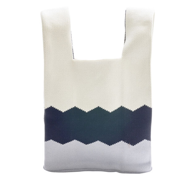 Sac de plage tissé à motif 19,5x9xH34cm (2 modèles)