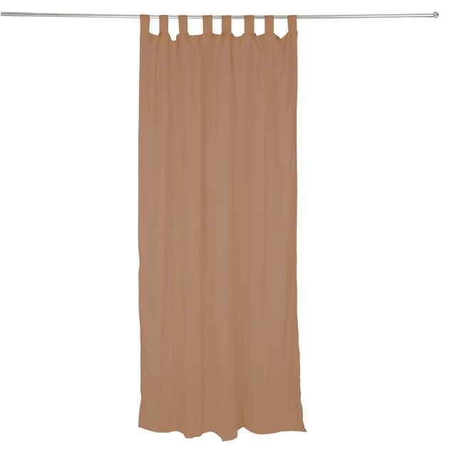 Voilage polycoton à pattes 140x240cm marron clair