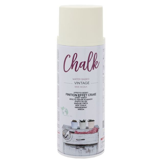 Peinture a&eacute;rosol Chalk effet craie 400 ml Jaune