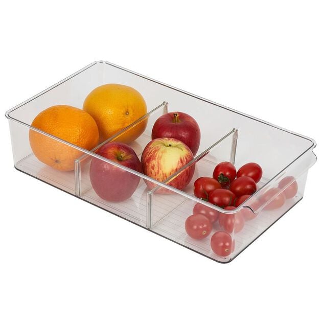 Bac de rangement transparent pour frigo L.36,5x20,5xH8,1cm