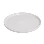 Assiette &agrave; dessert ronde Oslo gr&egrave;s blanche &Oslash;20cm