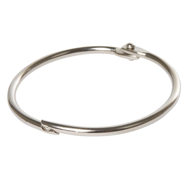 Anneau rideau de douche rond en m&eacute;tal x12