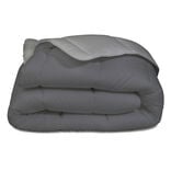 Couette légère 2 personnes bicolore gris 220x240cm