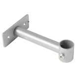 Support long fixe m&eacute;tal gris pour tringle &agrave; rideau &Oslash;1,6xL11cm